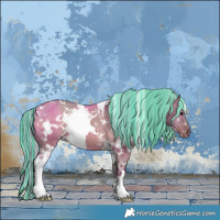 Horse Color:Painted White Spotted Silver Grullo Varnish 
