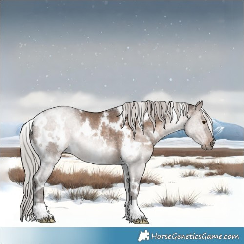 Horse Color:White Spotted Silver Brown Dun Mushroom Rabicano 