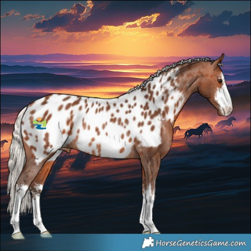 Horse Color:White Spotted Silver Brown Appaloosa Rabicano 