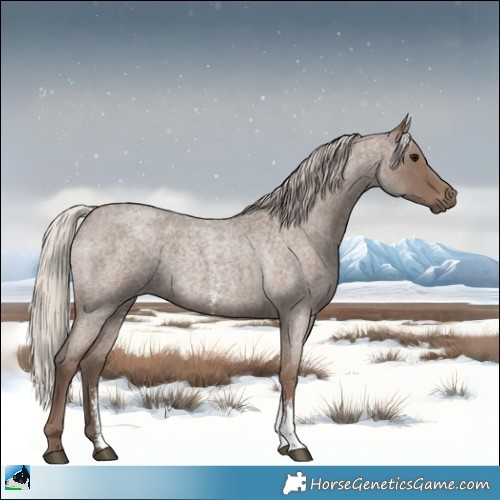Horse Color:Silver Blue Roan Sabino