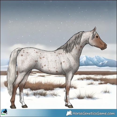 Horse Color:Silver Blue Roan Sabino