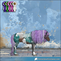 Horse Color:Painted White Spotted Silver Brown Ice