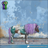 Horse Color:Painted White Spotted Silver Brown Ice