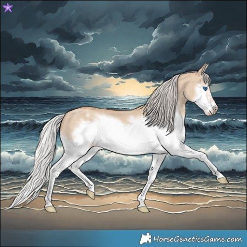 Horse Color:Silver Classic Champagne Dun Splash Frame 