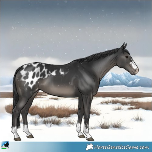 Horse Color:Black Appaloosa