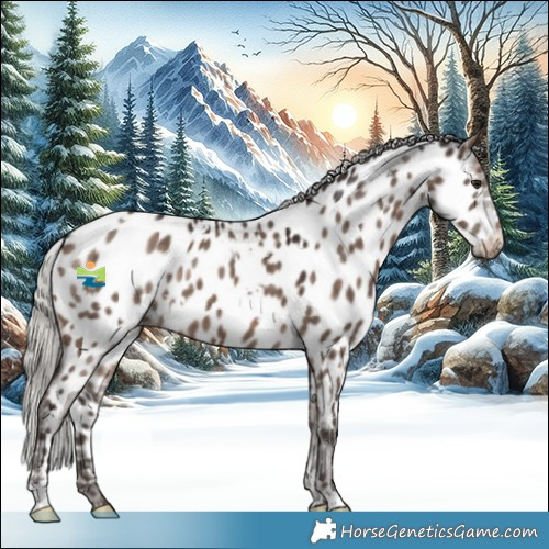 Horse Color:White Spotted Silver Brown Dun Appaloosa 