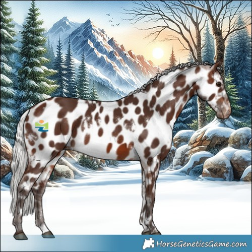 Horse Color:White Spotted Silver Brown Mushroom Appaloosa 