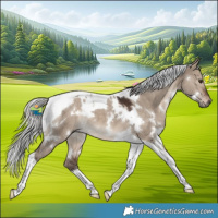 Horse Color:White Spotted Silver Brown Dun Tobiano 