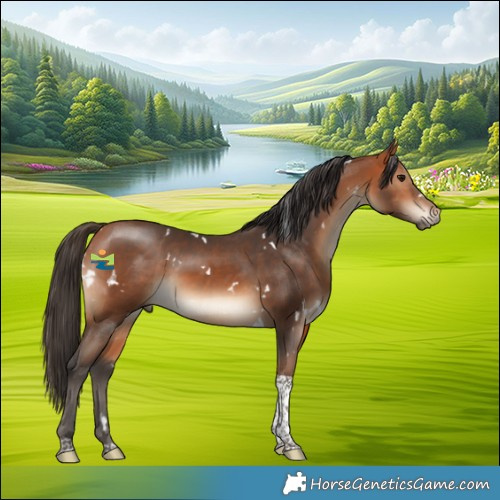 Horse Color:White Spotted Bay Tobiano 
