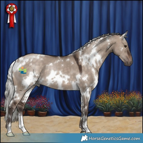 Horse Color:White Spotted Silver Brown Dun Mushroom 