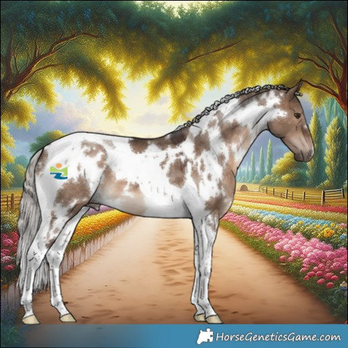 Horse Color:White Spotted Silver Brown Dun Tobiano 