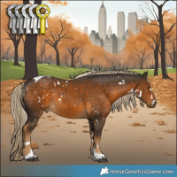 Horse Color:White Spotted Chocolate Palomino Tobiano Rabicano