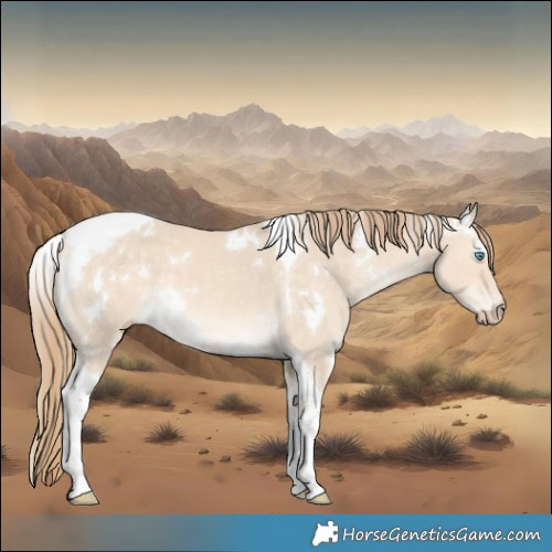 Horse Color:White Spotted Perlino Dun Tobiano 