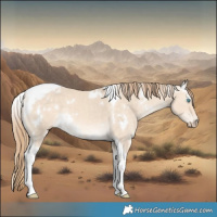Horse Color:White Spotted Perlino Dun Tobiano 