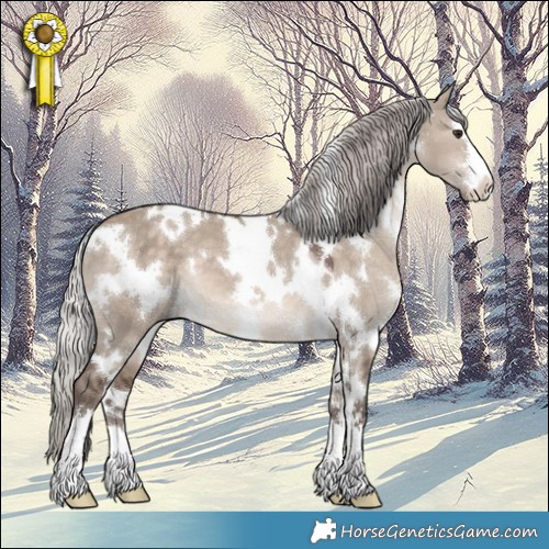 Horse Color:White Spotted Silver Brown Dun 