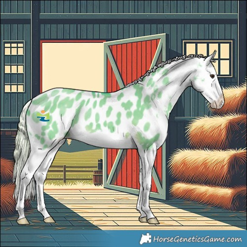 Horse Color:Watercolor White Spotted Chocolate Palomino Dun Splash Appaloosa 