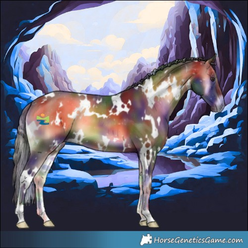 Horse Color:Nacre White Spotted Liver Red Onyx 