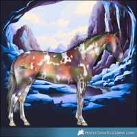 Horse Color:Nacre White Spotted Liver Red Onyx 
