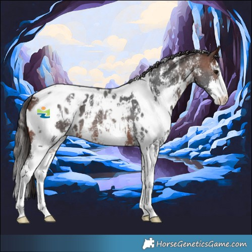 Horse Color:White Spotted Bay Sabino Appaloosa 