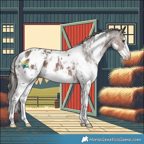 Horse Color:White Spotted Liver Chestnut Sabino Appaloosa 