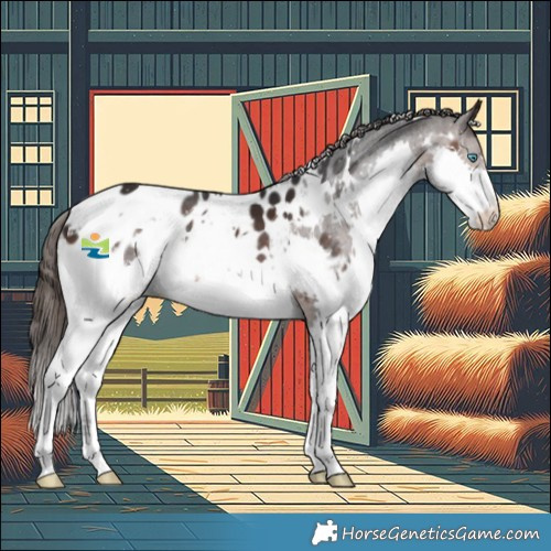 Horse Color:White Spotted Brown Splash Appaloosa 