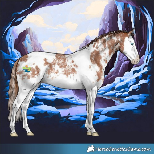 Horse Color:White Spotted Chestnut Sabino Splash 