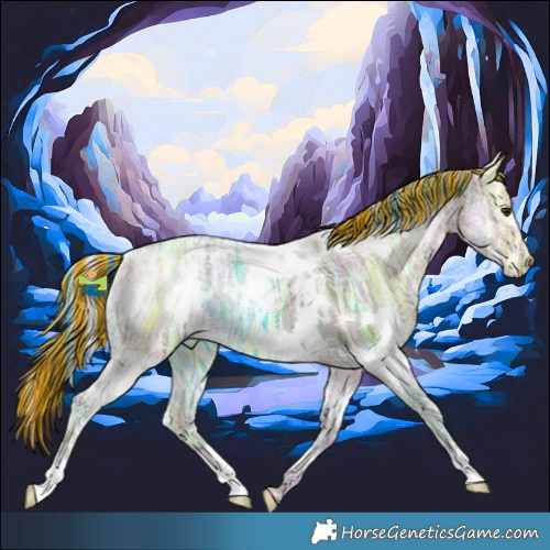 Horse Color:Painted White Spotted Silver Bay Ice Dun Brindle 
