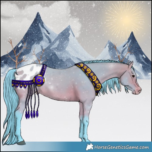 Horse Color:Watercolor Bay Appaloosa 