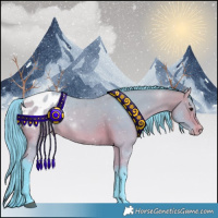 Horse Color:Watercolor Bay Appaloosa 