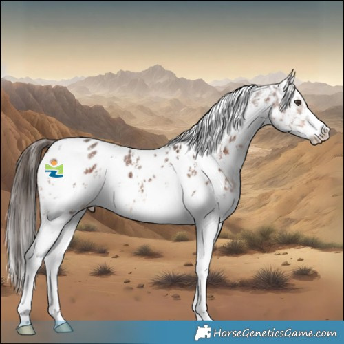 Horse Color:White Spotted Liver Chestnut Sabino Appaloosa 