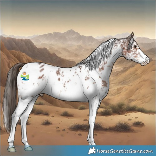 Horse Color:White Spotted Liver Chestnut Sabino Appaloosa 