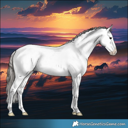 Horse Color:White Spotted Classic Champagne Ice Splash Rabicano 