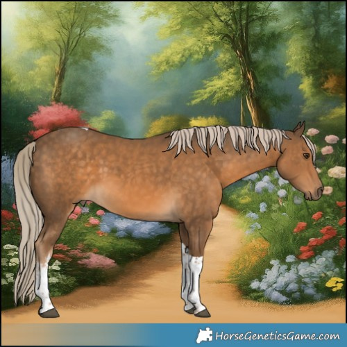 Horse Color:White Spotted Chocolate Palomino Tobiano