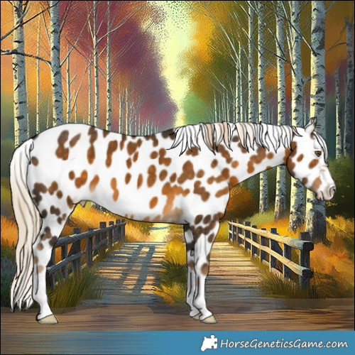 Horse Color:Chocolate Palomino Near Leopard 