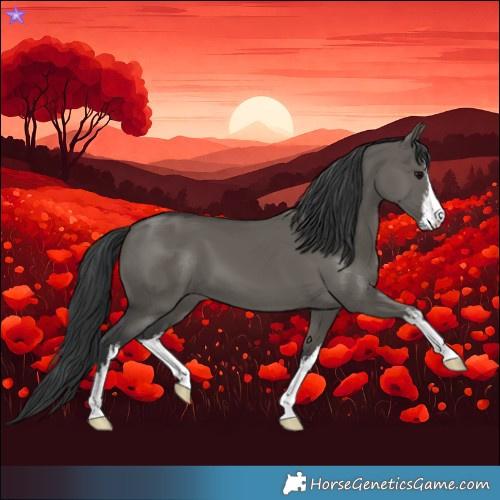 Horse Color:White Spotted Grullo 