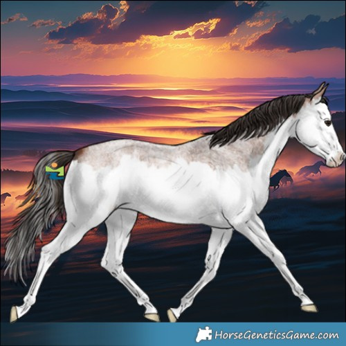Horse Color:Bay Roan Splash 