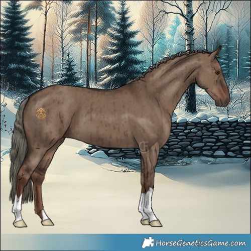 Horse Color:Liver Red Dun Mushroom Brindle 