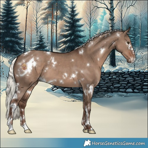 Horse Color:White Spotted Liver Red Dun Mushroom 