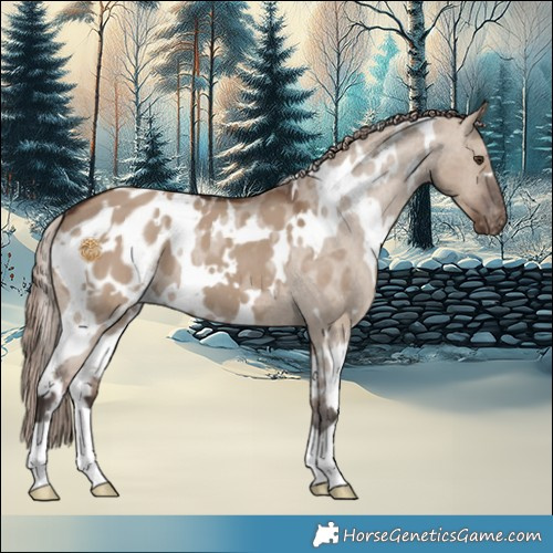 Horse Color:White Spotted Liver Red Dun Appaloosa 