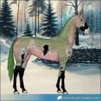 Horse Color:Watercolor Brown Dun Sabino 