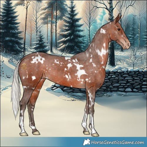Horse Color:White Spotted Silver Brown Appaloosa 