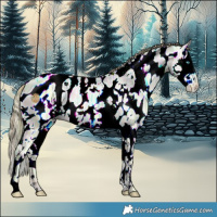 Horse Color:Watercolor White Spotted Sable Cream Champagne Ice Pearl Dun Splash Near Leopard 