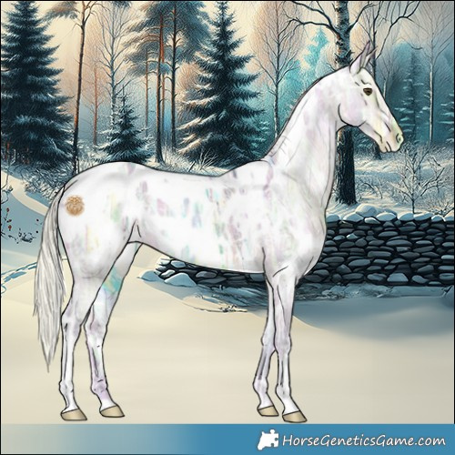Horse Color:Watercolor White Spotted Silver Brown Ice Dun Mushroom Appaloosa 