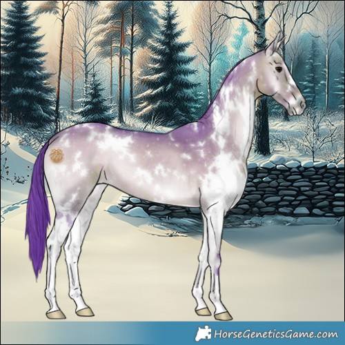 Horse Color:Watercolor White Spotted Brown Onyx 