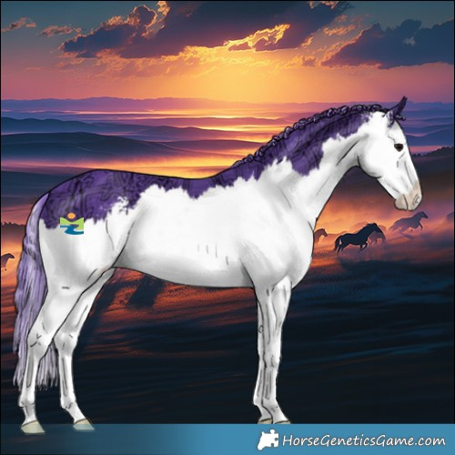 Horse Color:Watercolor Black Ice Sabino Splash 