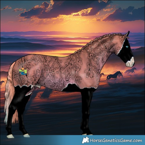 Horse Color:Watercolor Chestnut Ice Splash 