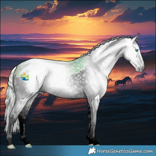 Horse Color:Gray Watercolor Silver Bay Sabino Splash 