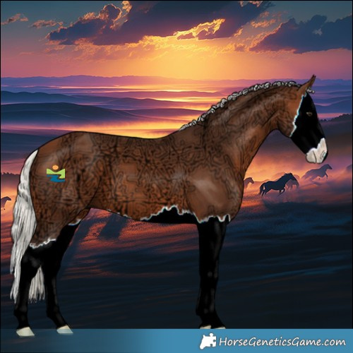 Horse Color:Silver Brown Ice Sabino Splash 