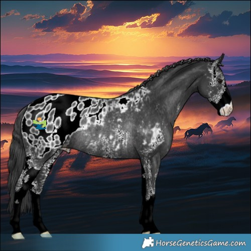 Horse Color:Black Sabino Appaloosa Rabicano 