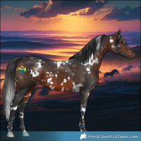 Horse Color:White Spotted Brown